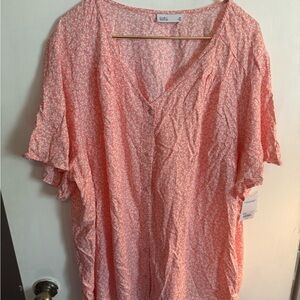 Croft & Barrow Pink Floral Blouse